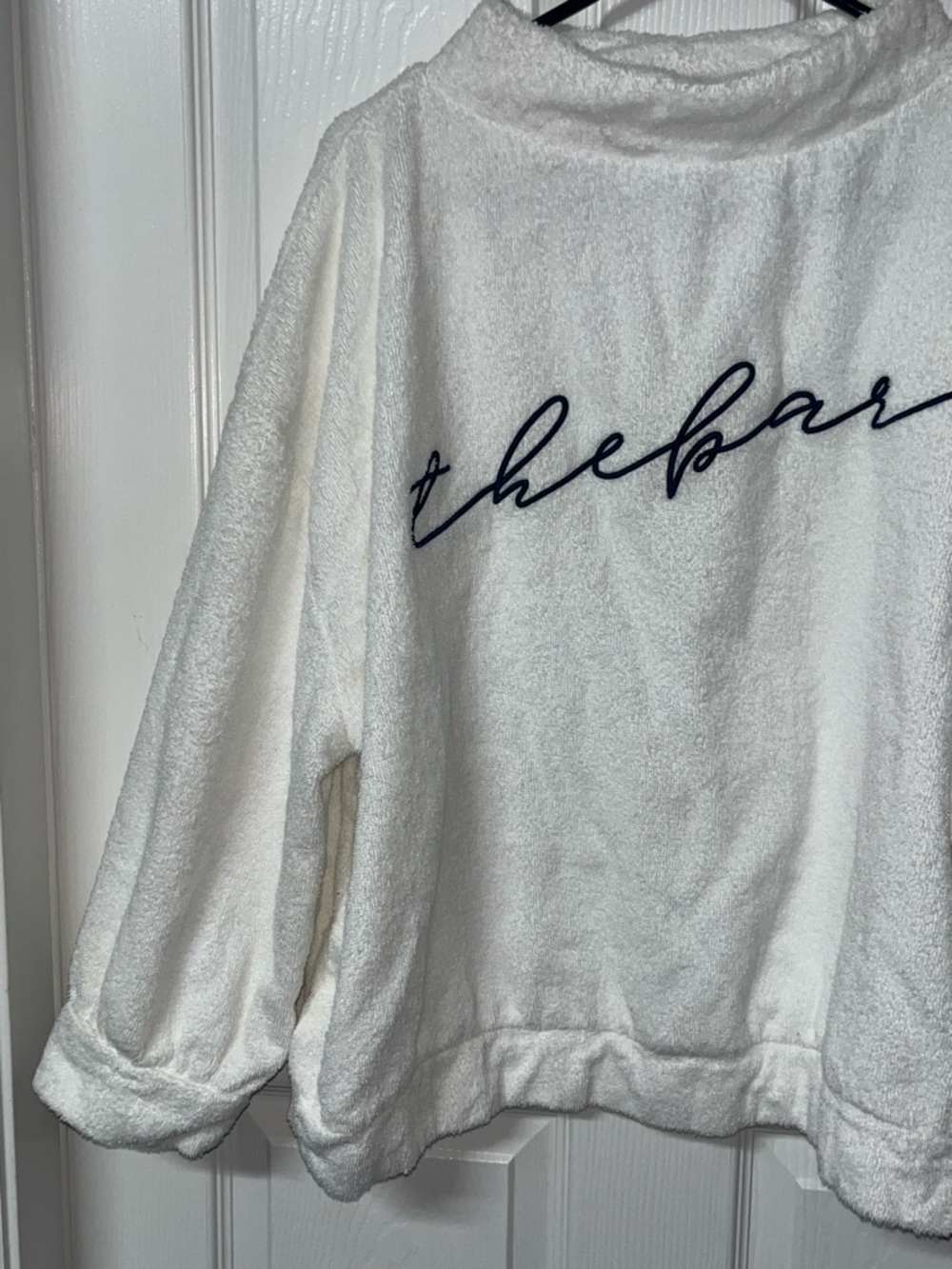 The Bar Terry Highneck Signature Sweatshirt Large white - Picture 3 of 7
